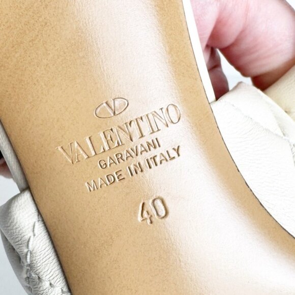 Valentino Garavani Roman Stud 65mm sandals in cream size 40 - Picture 9 of 9